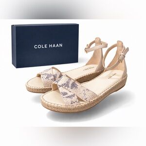 New in Box $90 Cole Haan Women's Snakeskin Pattern Espadrilles sz 9